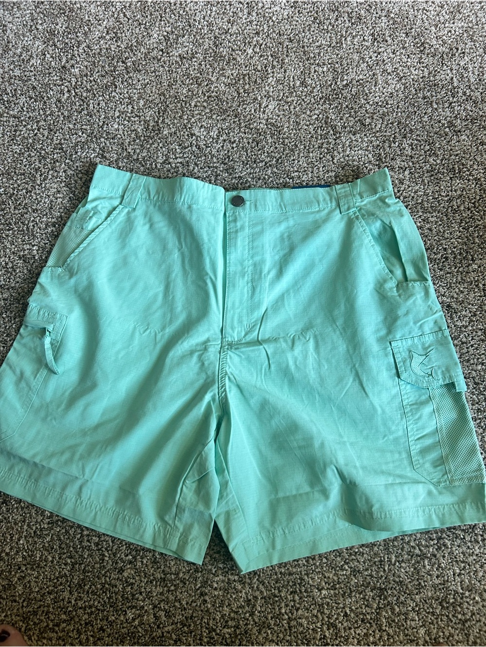 Reel Legends Men's Aqua Cargo Shorts M69